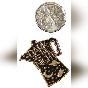 💀🫖☕📌 Enamel pin ”Dark as the night" coffee lovers!